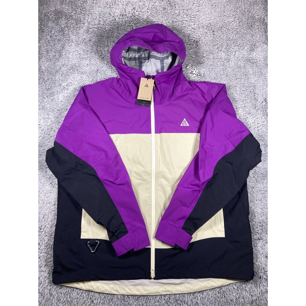 Nike ACG Morpho Storm-FIT ADV Rain Jacket Size XL Men Purple HJ2687-505